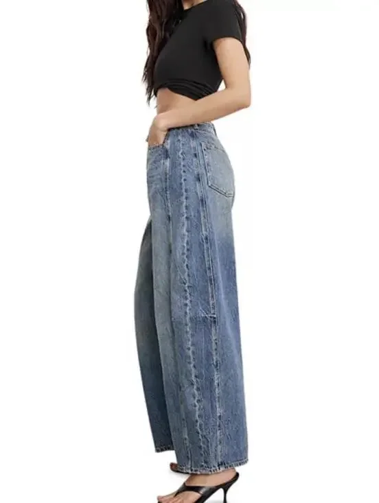 Good Extreme High Rise Barrel Jeans in Indigo 16 - Picture 2 of 4